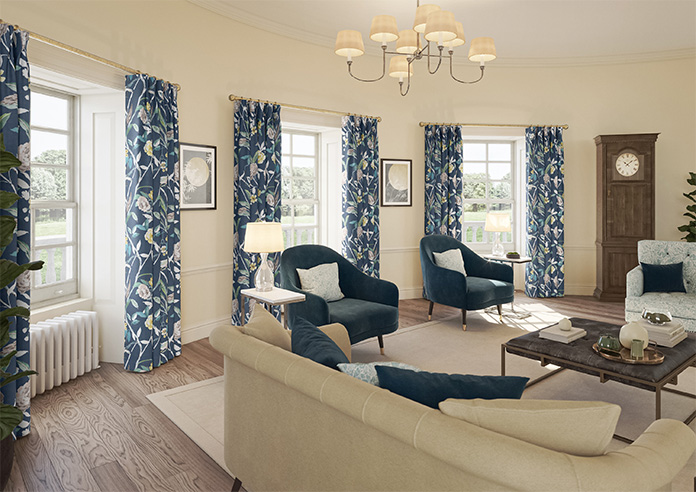 Abigail, Navy - Made to Measure Curtains - Image 8